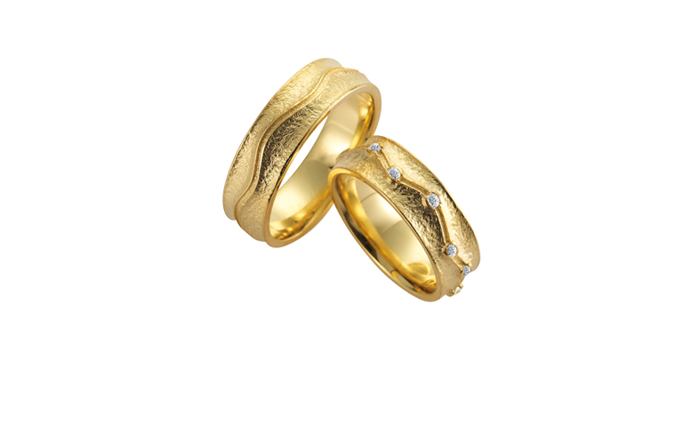 05132+05133-wedding rings, gold 750 and brillants
